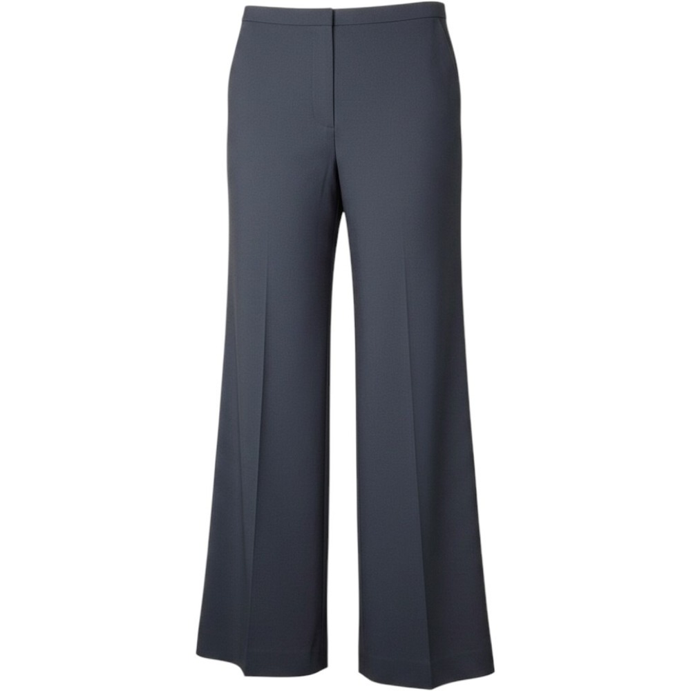 Z Spoke Zac Posen Navy‎ Blue Virgin Wool Blend Wide Leg Trousers Size 14 New NWT